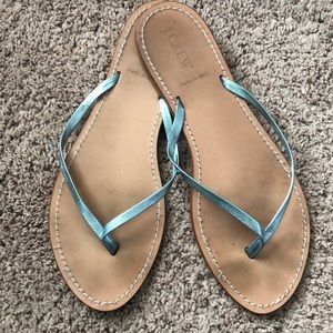 J.Crew Genuine Leather Flip Flops